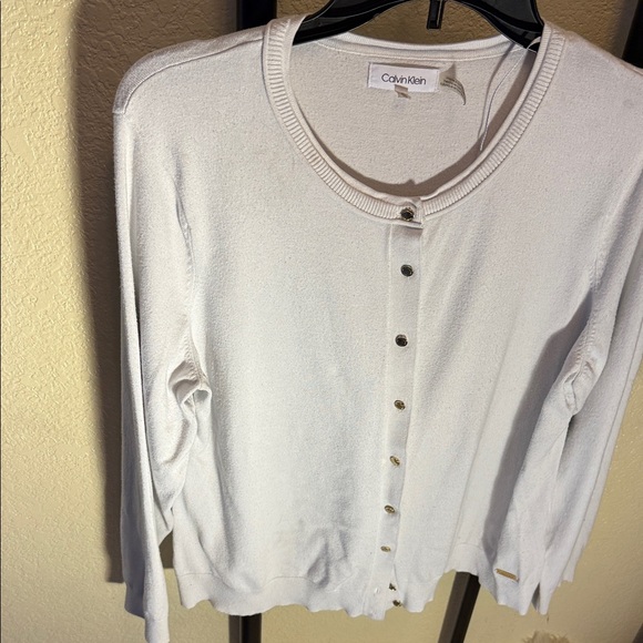 Calvin Klein Ivory Button-Up Cardigan - Picture 7 of 7